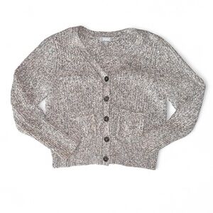 Marled Grey Button Down Long Sleeve Knit Cozy Sweater Women’s Size Medium Sz M